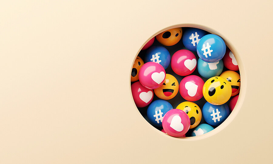 Social,Media,And,Technology,Icon,,Copy,Space,,3d,Render.